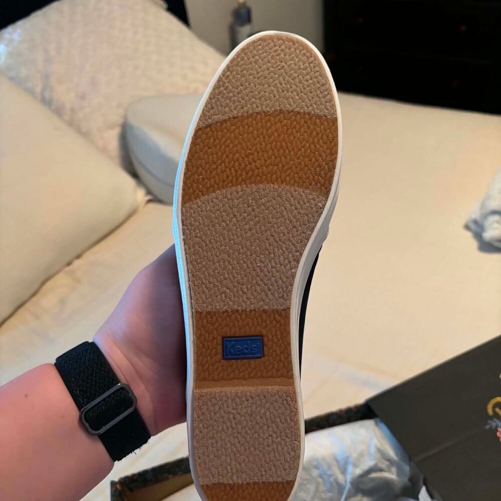 Keds x Rifle Paper Co. Triple Decker Cherry Slip-On Sneakers Navy US 8.5 M - Picture 5 of 10